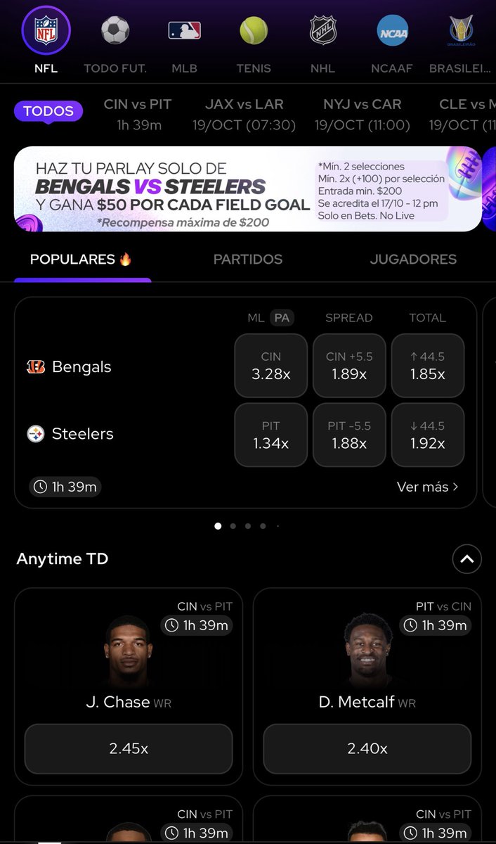 Dinámica de NFL del Steelers vs Bengals  <a href="/Draftea_Mexico/">Draftea México</a> 🏈 

1 ganador de $500💰

Para participar tienes que hacer lo siguiente:
-Dar Like ♥️ y RT 🔁 
-Acertar primer jugador en anotar TD
-Seguirme en X (Twitter)
-Usar el #BernardoPicks 

Éxito a todos 🍀

Código <a href="/Draftea_Mexico/">Draftea México</a>