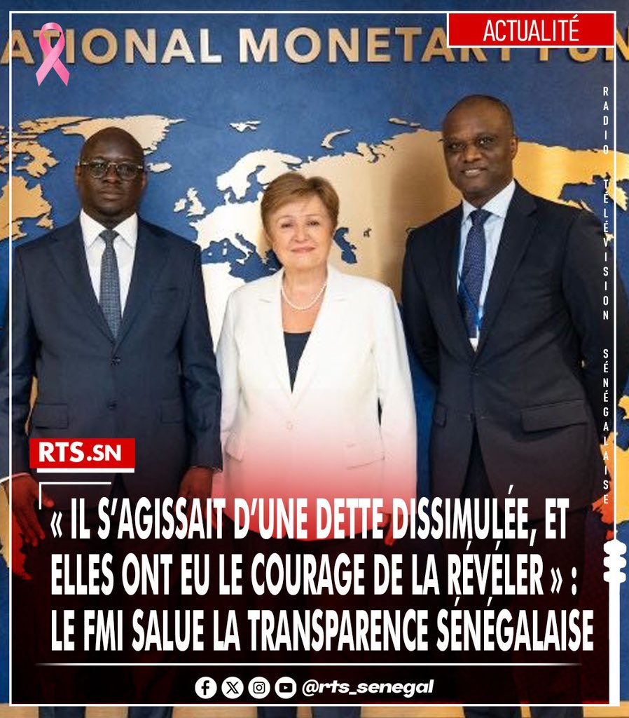 À Washington, la Directrice générale du FMI, Kristalina Georgieva, a salué le « courage » du Sénégal d’avoir révélé une dette dissimulée. Elle a annoncé l’envoi d’une mission à Dakar et réaffirmé sa confiance dans le potentiel du pays pour une gestion économique saine.