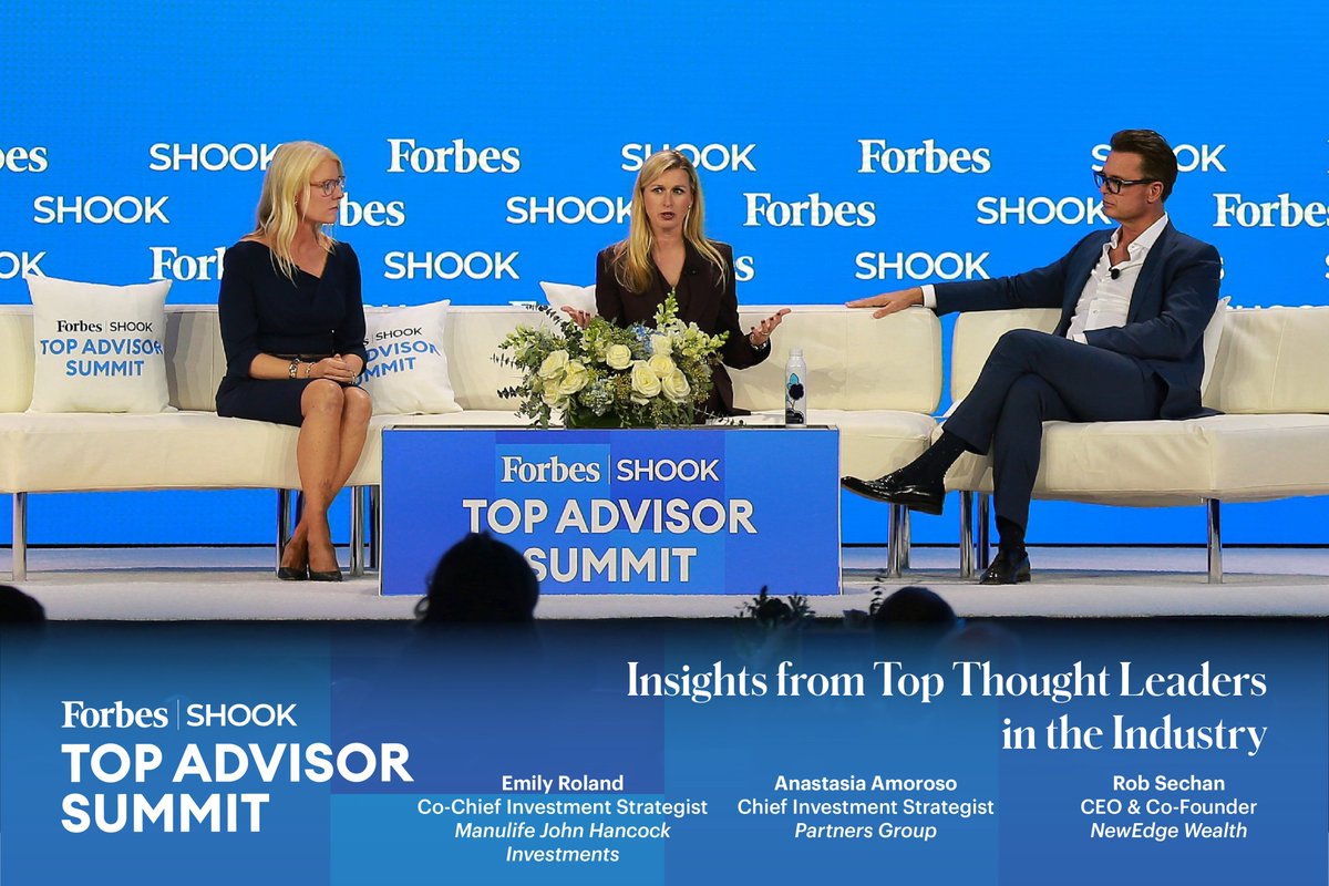 shookresearch's tweet photo. Emily Roland—Manulife John Hancock Investments’ Co-Chief Investment Strategist—and Anastasia Amoroso—Partners Group Chief Investment Strategist—discussed their thoughts on the current state of the financial markets with NewEdge Wealth’s Rob Sechan.
#ForbesSHOOKTopAdvisor https://t.co/yi2r3pjFfs