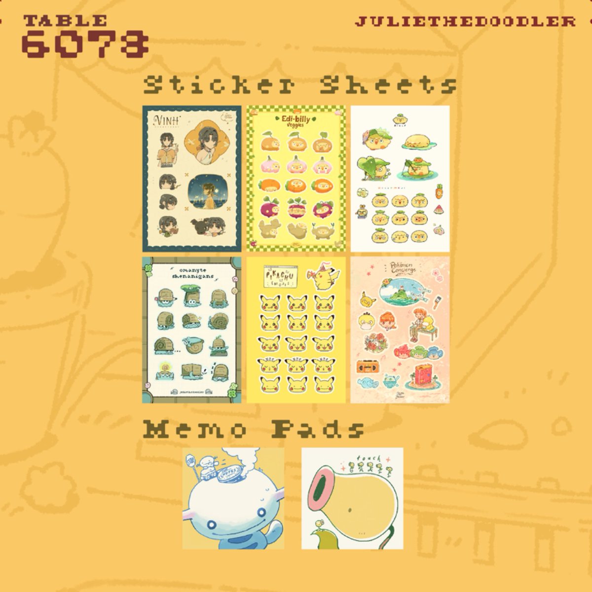 TwitchCon San Diego Catalogue! I’ll be at Table 6078 (map below) this weekend, hope to see ya there~