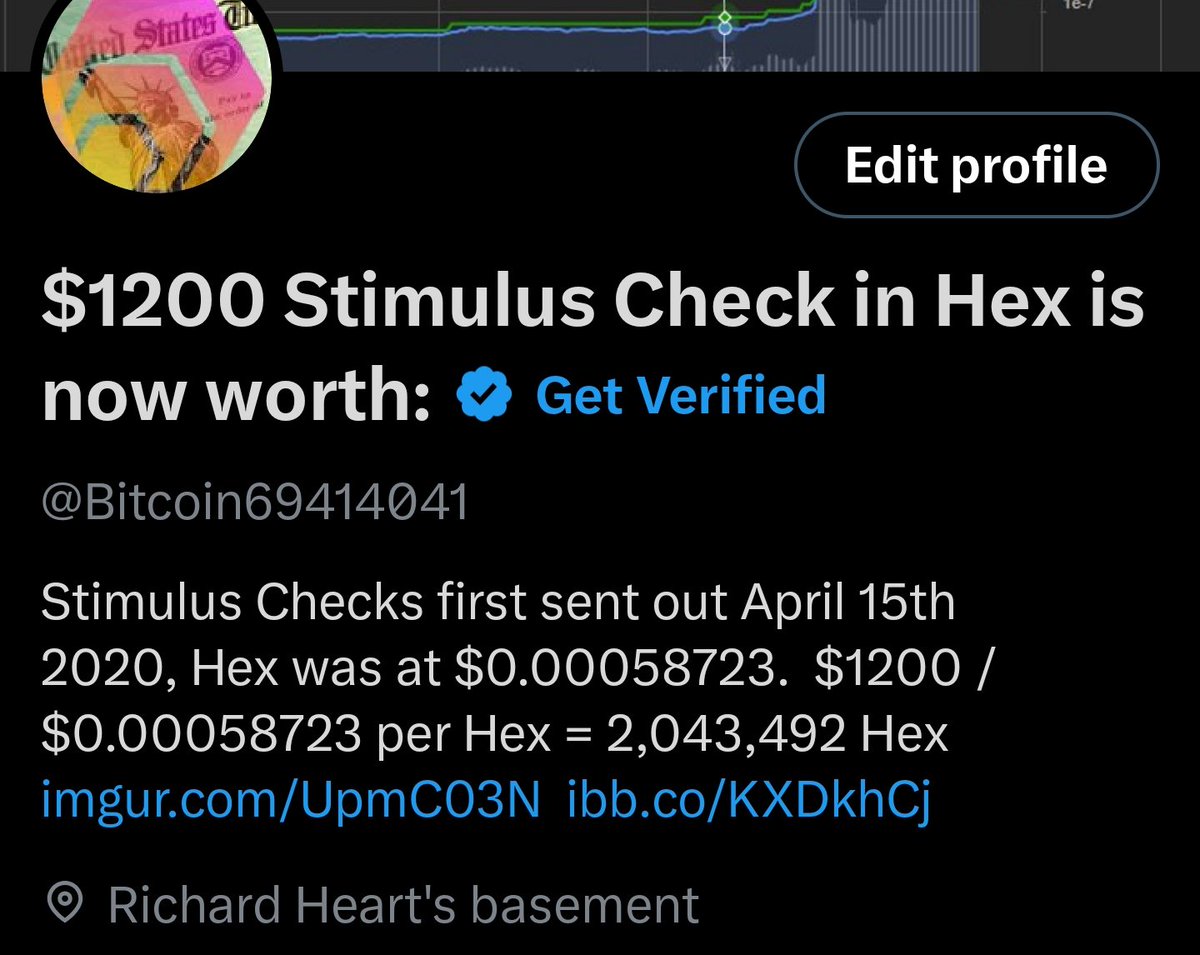 $1200 Stimulus Check in Hex is now worth: tweet media