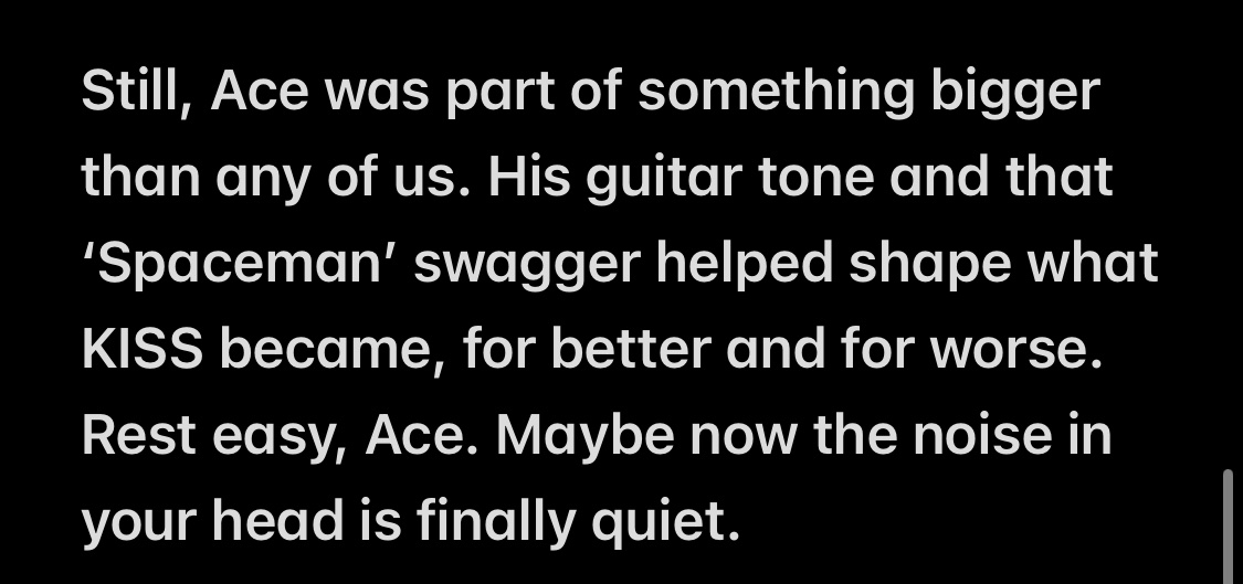 JackedMoranis's tweet image. Rest in peace, Ace. You were a big part of KISS history. What was that song you made? “Back in the NY Groove?” Would’ve made a great KISS song. #spaceace #acefrehley #kiss