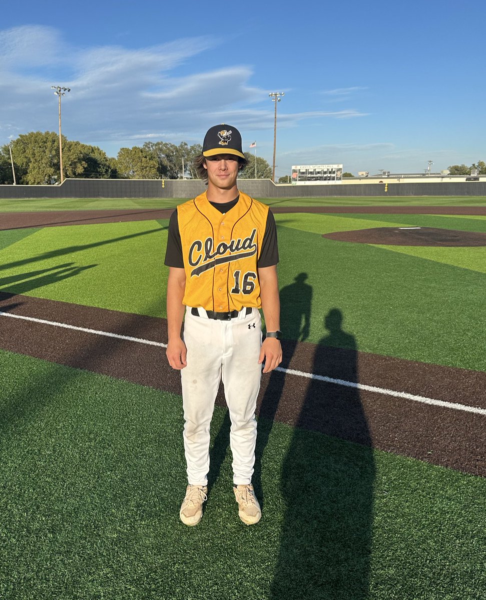 cloudbaseball's tweet photo. GOLD team takes game one by score of 10-2. 

Winning Pitcher:  Fr. RHP Reid Beck
3.0 ip, 0 hits, 0 runs, 4 K’s

Gm 1 MVP: Fr. UTIL Kale Koch
3-3, 2B, 4 RBI

Game 2 will start at 4pm tomorrow. https://t.co/PpOZ76FyzH
