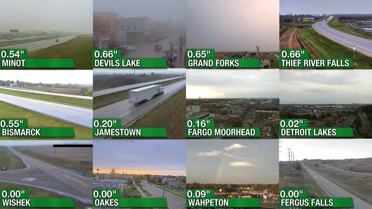 Split skies: mist/fog, 50s and rain in the north, more sun, some 70s and even a rainbow in the south! How much rain did you get?