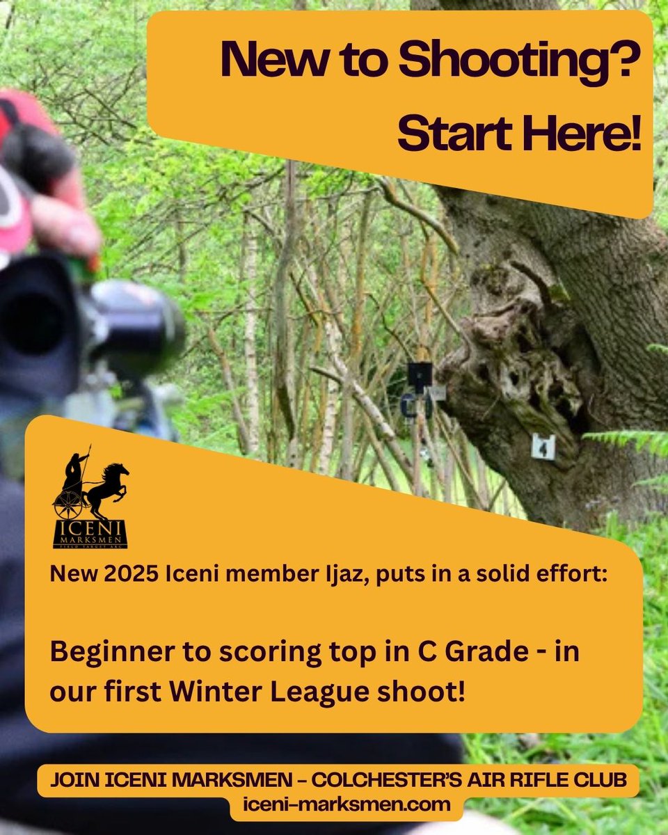 IceniMarksmen's tweet photo. Contact us for a great time shooting in woodland on Sunday mornings - Ages 8 to 80! - Become a Marksman with an Air rifle - Iceni Marksmen Field Target Shooting, Colchester https://t.co/VwM0rhxVVM