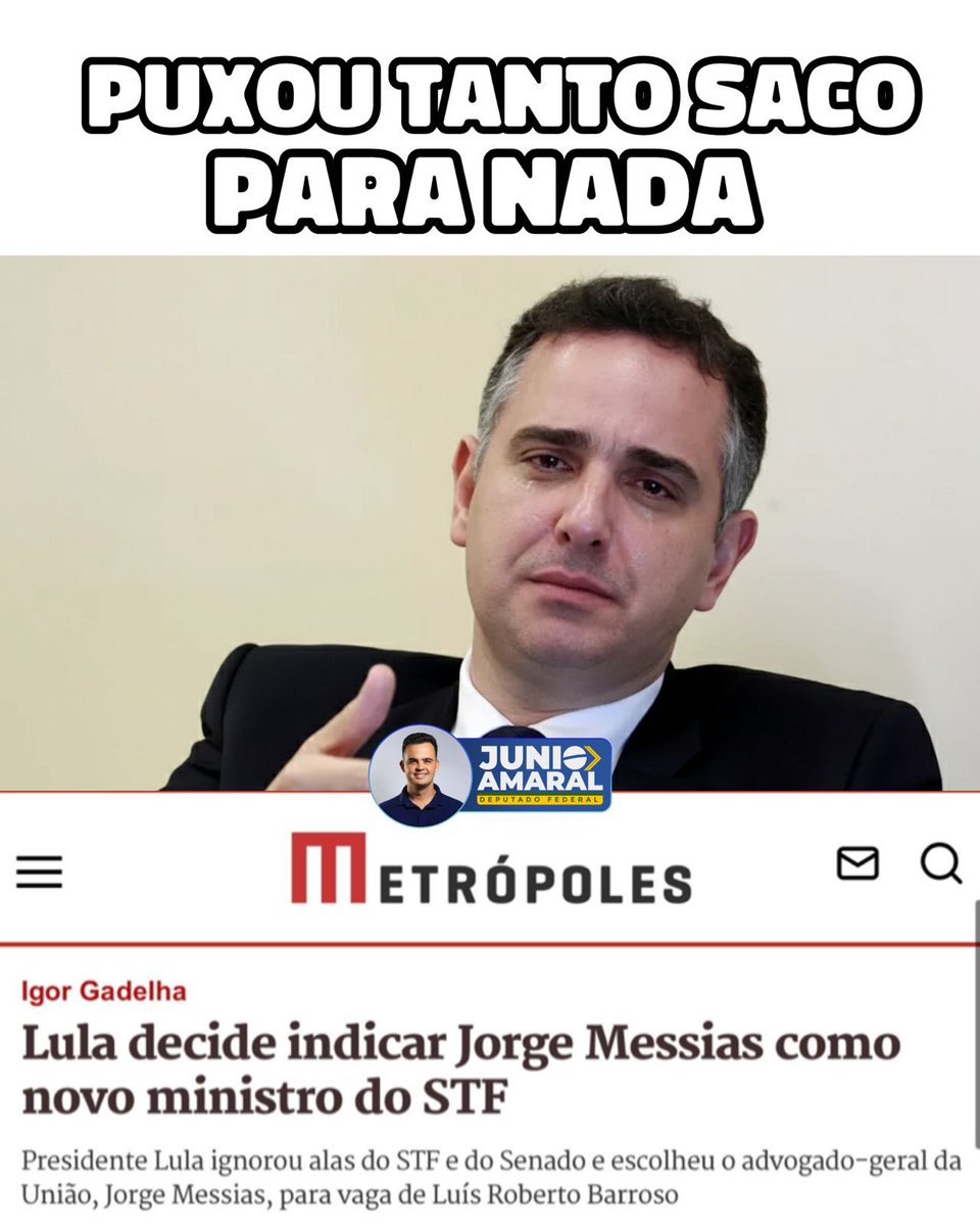 Sem visto, sem vaga no STF e sem ter como sair na rua. 👍