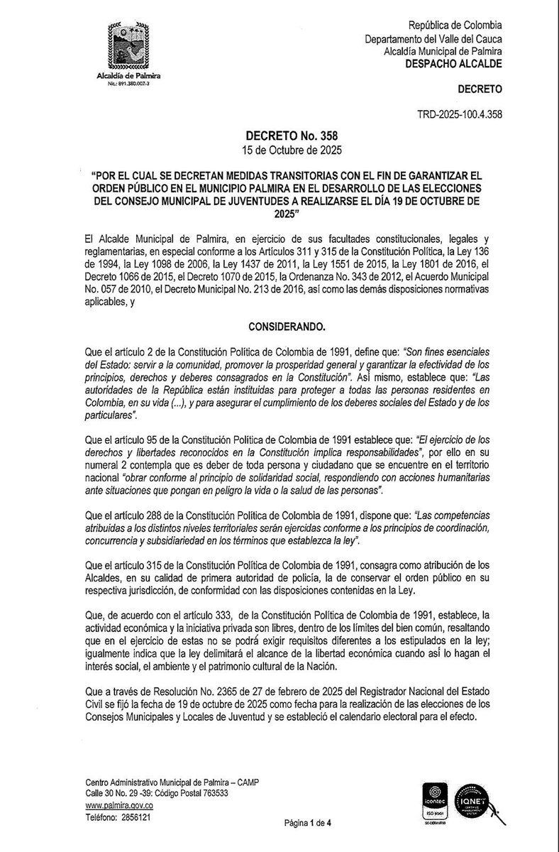 Alcaldía de Palmira tweet media