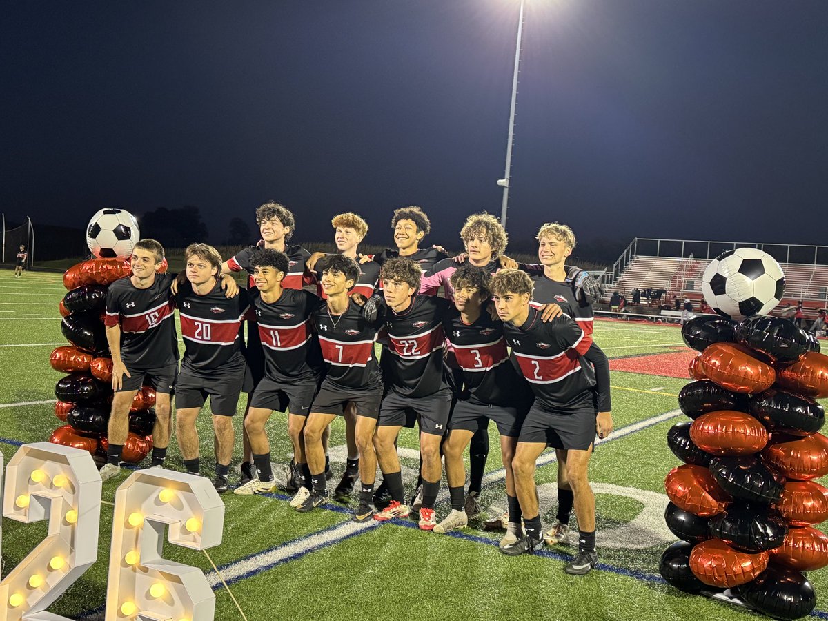 LHS Boys Soccer Senior Night. Go Lancers. #linganoreleads