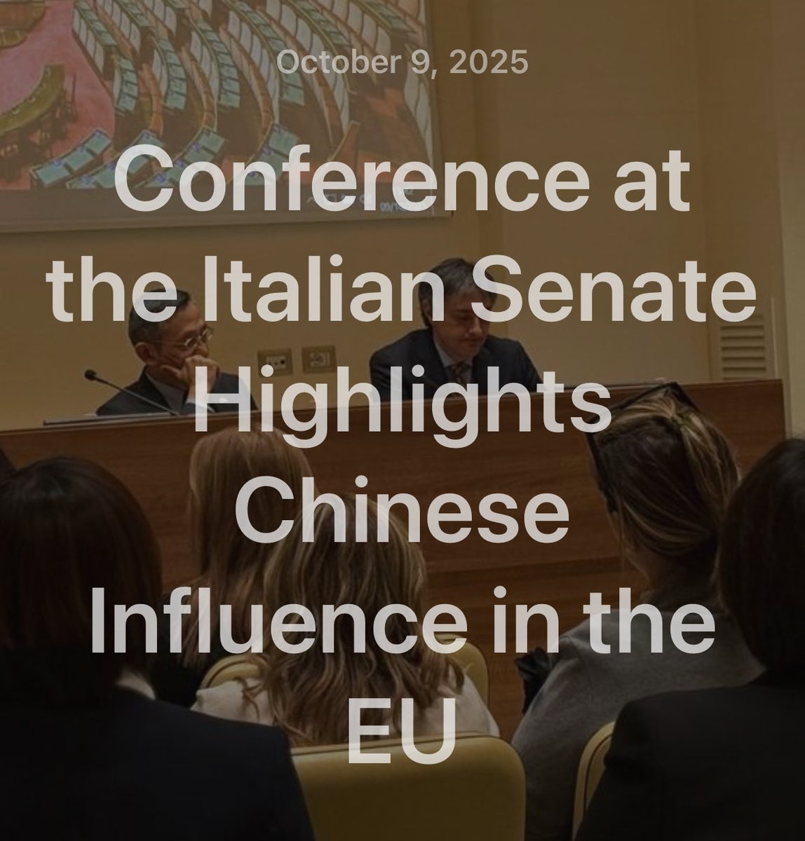 A high-level conference titled “Chinese Influence in the EU: The Cases of Italy and Eastern Europe” held at the Italian Senate, jointly organized by <a href="/ExpertForum_RO/">Expert Forum</a>, <a href="/doublethinklab/">Doublethink Lab</a>, and the Global Committee for the Rule of Law. 

🔗 👉 gcrl.org/conference-at-…