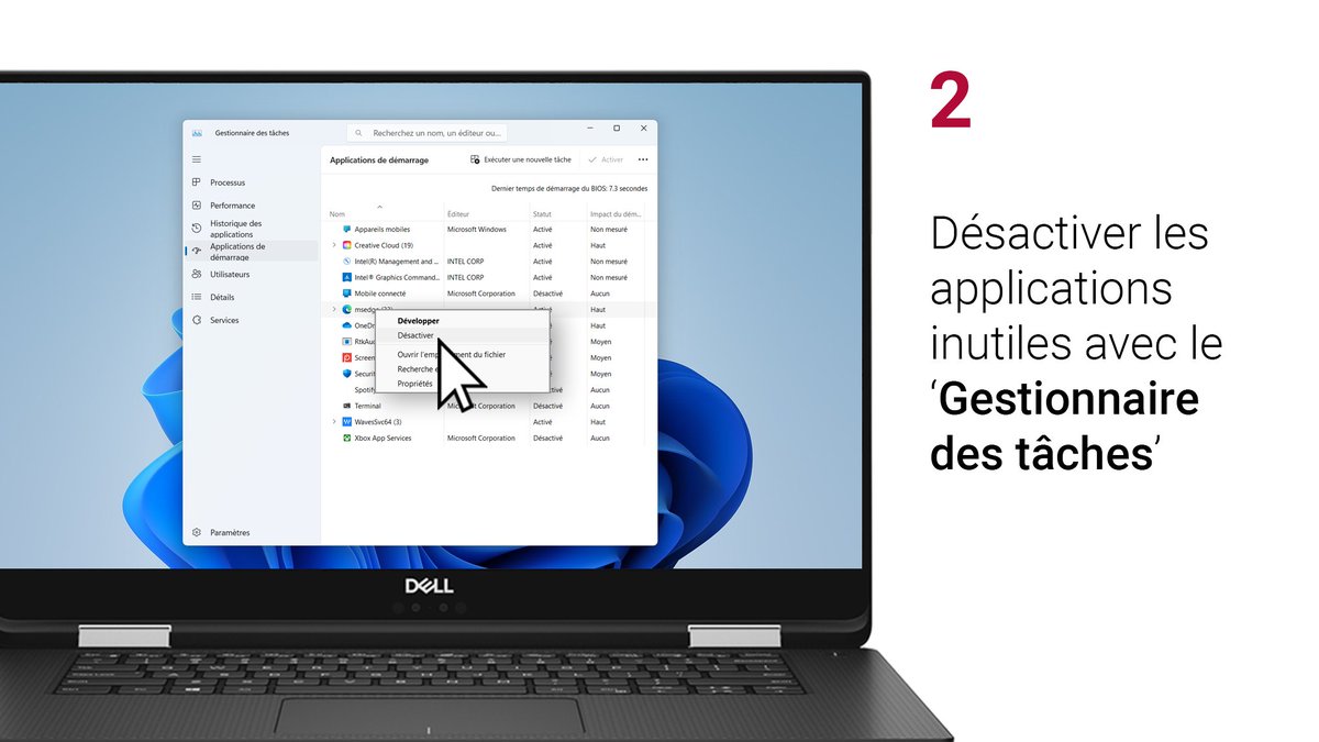 DellVousAide's tweet image. 🐌 Votre système fonctionne un peu au ralenti ?
🧐 Vous utilisez peut-être toute la mémoire de votre système
⬇️ Voici quelques conseils pour réduire l'utilisation de la mémoire afin d'accélérer votre PC.
Cliquez sur J’aime si vous appréciez ce contenu ! #DellAstuces