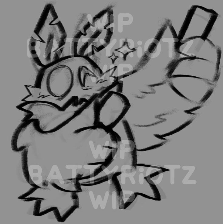 a little wip of the mothman design i've been cooking for my shop <3

my partner wanted me to give him glowsticks. cutest shit ever