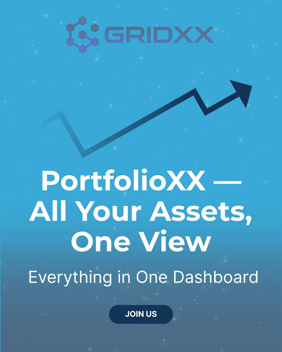 gridxxcom's tweet image. Juggling multiple wallets, exchanges, and DeFi tools is exhausting. PortfolioXX unifies them into one dashboard—so you can see it all, manage smarter, and reduce stress.

#GridXX #PortfolioXX #CryptoDashboard #DeFiAnalytics #CryptoUtility