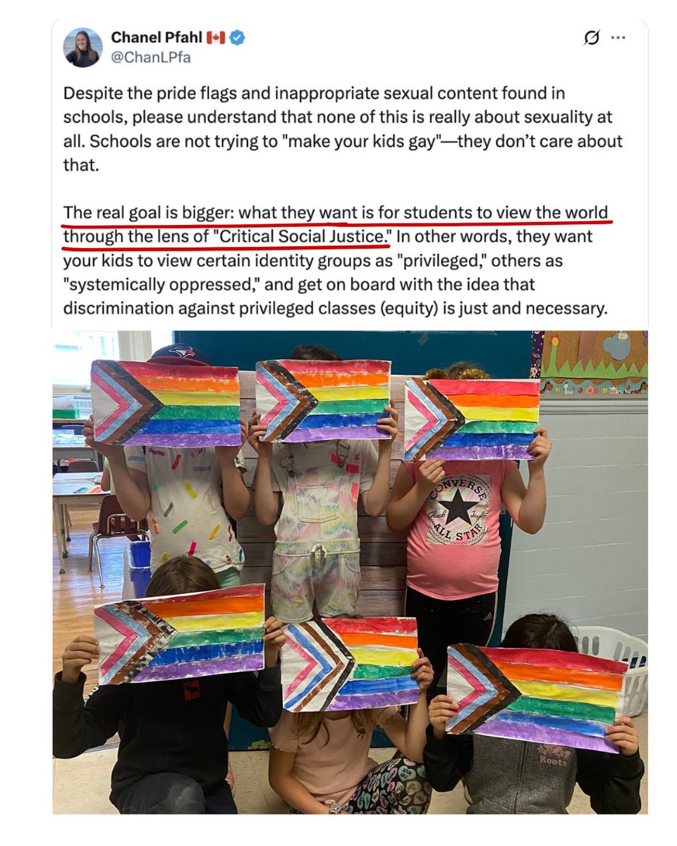 marissastreit's tweet photo. We don’t want our kids to view the world through the lens of “critical social justice.” We want them to view the world through critical thinking.

Take the Marxist garbage out of our classrooms. https://t.co/g4NioJyLBZ