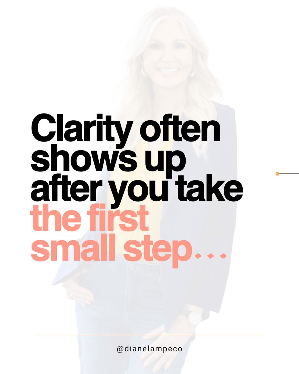 DianeLampe's tweet image. Trying to iron out every single detail before you start is just a form of procrastination.

 What&apos;s the smallest, low-stakes step you can take on your big goal today?

That action will give you 10x more insight than 10 hours of overthinking.

#actionoveranalysis  #makethemove