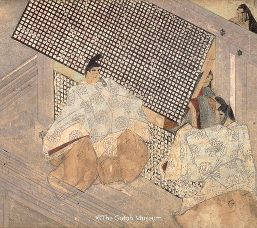 展示室より】「国宝 紫式部日記絵巻 五島本第一・二・三段」（鎌倉時代