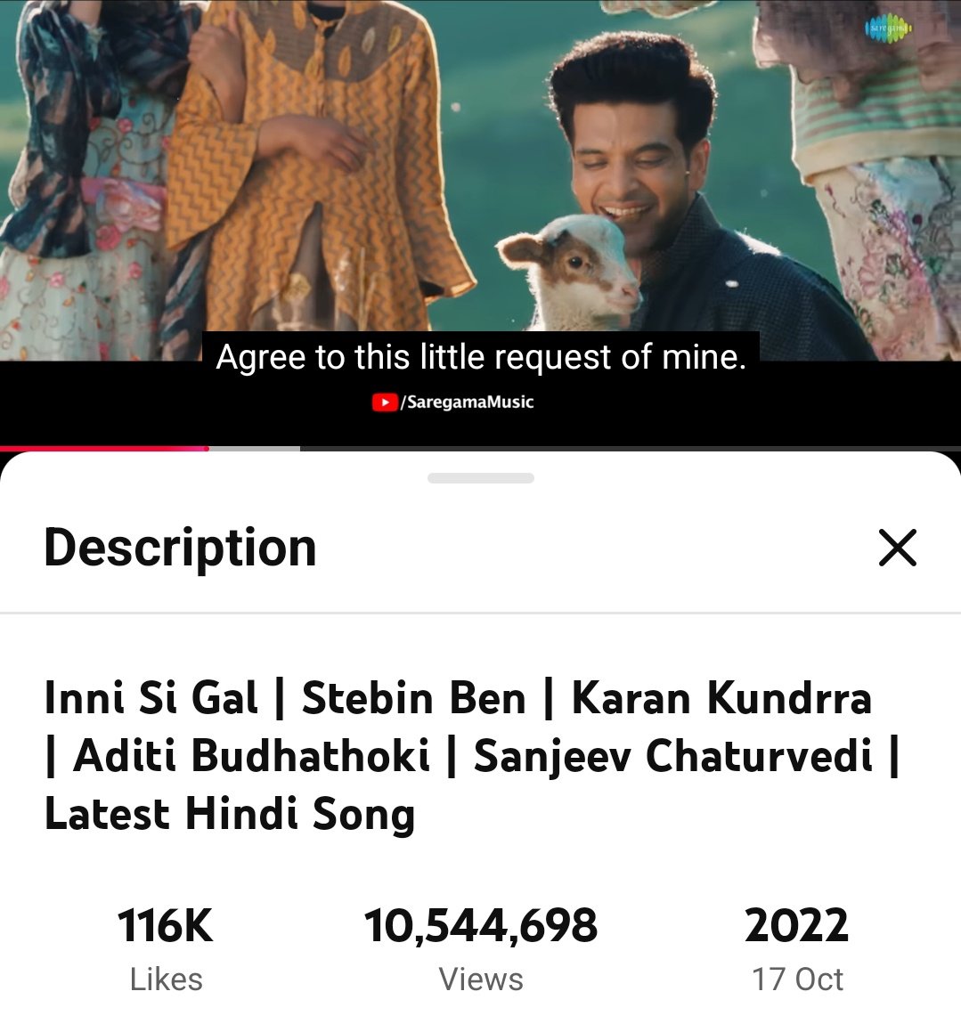 SameethaSamz's tweet image. Celebrating #InniSiGal (released on 17.10.22), a melody that still melts hearts 💖

#KaranKundrra’s mesmerizing expressions, charm &amp;amp; aura blended with #StebinBen’s magical voice &amp;amp; beauty of Kashmir, created a magic 💫

Link 🎧 
youtu.be/9jkkrLY3NDE?si…

#KKundrraSquad #TejRan