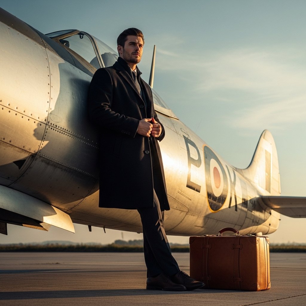 rovvmut_'s tweet image. Google Imagen 4 Ultra.

Prompt:

{
  &quot;PromptDetails&quot;: {
    &quot;MainSubject&quot;: {
      &quot;Description&quot;: &quot;Man in a dark tailored coat leaning on a vintage WWII fighter aircraft&quot;,
      &quot;Props&quot;: [&quot;cognac leather suitcase&quot;],
      &quot;Pose&quot;: &quot;Leaning on the aircraft&quot;,
      &quot;Gender&quot;: &quot;Male&quot;,…