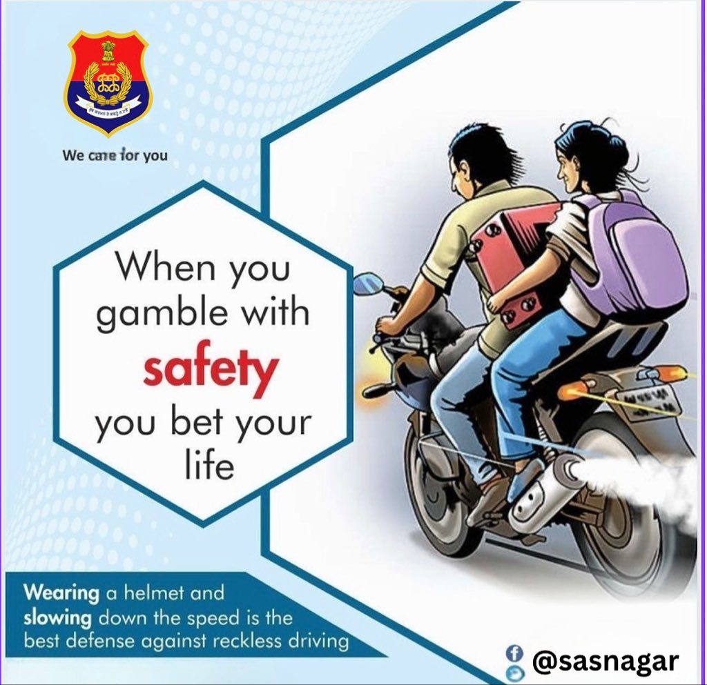sasnagarpolice's tweet image. Wearing a helmet before riding a bike isn’t a choice — it’s a smart decision. Never forget to put it on — it can save your life.

#WearYourHelmet
#StaySafe