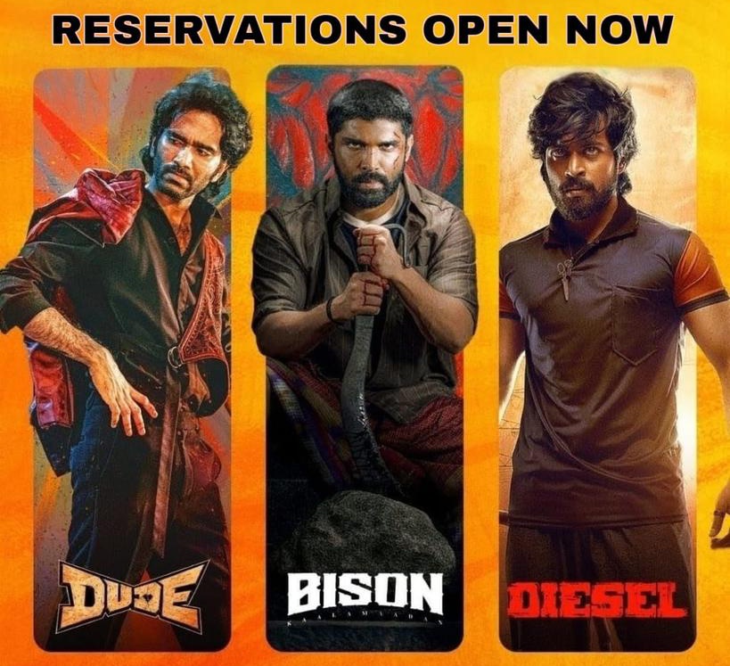 backstagengl's tweet image. Diwali 2025 new releases in Nagercoil.

#Dude - கார்த்திகை,PVP 

#Bison - கார்த்திகை, ராஜேஷ் &amp;amp;PVP

#DieselDiwali  - PVP 

@5starsenthilk @Ags_production #backstagengl #Nagercoil .