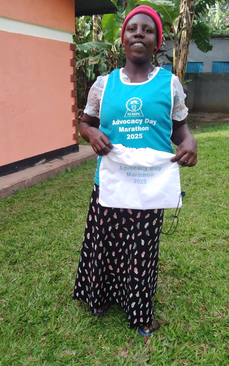 At Bwera United women with disabilities Association ( BUDWA) we are mobilising our members to support NUDIPU Marathon by buying Kits.Biira Juliet is a member of BUDWA who can't wait to put on her kit,as BUDWA members we shall also join the marathon on 9th November 2025.