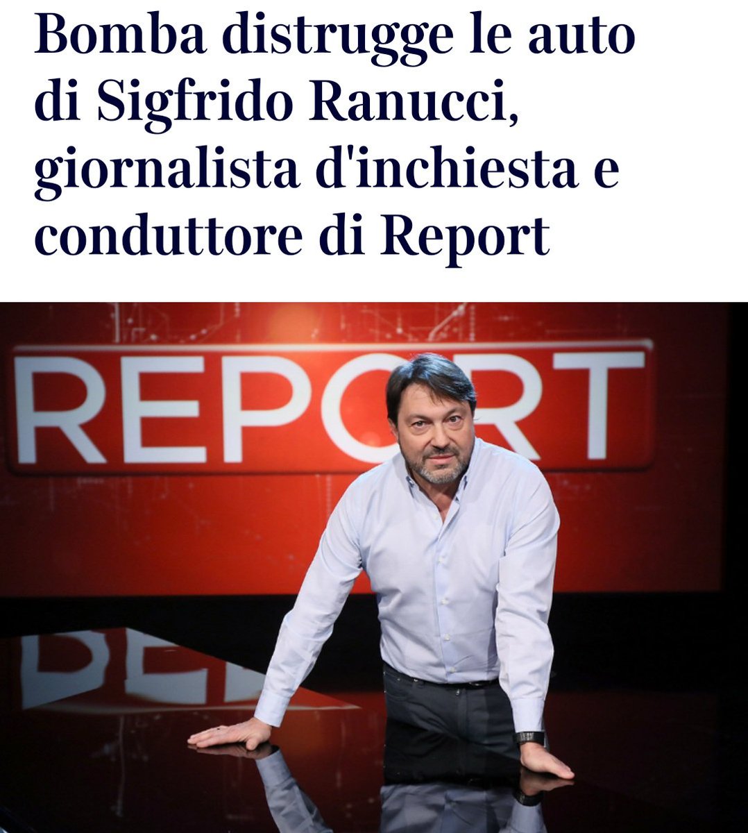 Un forte abbraccio a <a href="/SigfridoRanucci/">Sigfrido Ranucci</a>, un professionista del vero servizio pubblico. 
Non mollare.

<a href="/reportrai3/">Report</a>