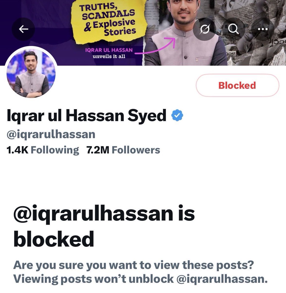 ہر دوسری تیسری پوسٹ یہ نظر آرہی ہے ، بلاک کریں پر  پہلے رپورٹ کرنا نہ بولیے گا 🔥
#NoCommentZeroReach