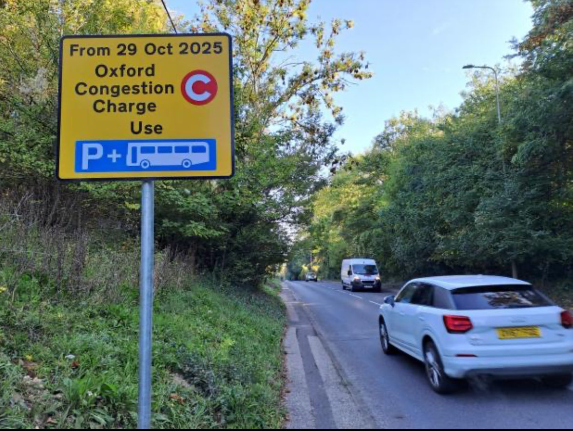 From 29 October (until at least August 2026), Oxford is implementing a congestion charge. 

It will cost £5 per day to enter the city centre. My friend works in a hospital there and has just been informed that he will have to either pay the daily charge or go out of his way to
