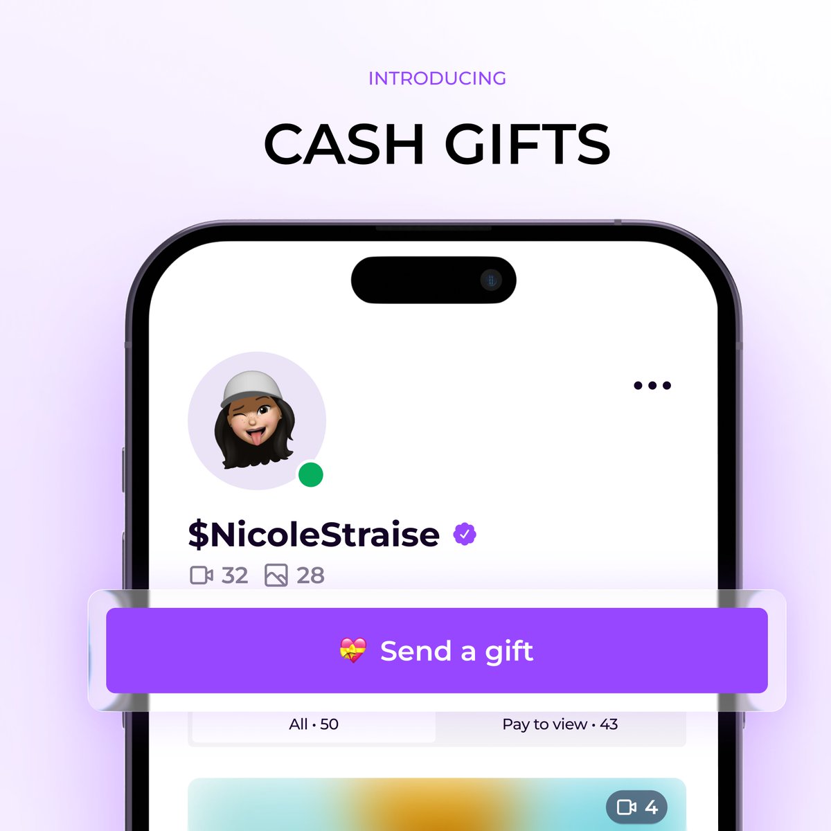 trygwop's tweet photo. Introducing Cash Gifting 💸

Fans can now send creators up to $1000 — anytime, instantly.

Show love. Say thanks. Make it count.

Download GWOP: [link in comments] https://t.co/63ksIk6513