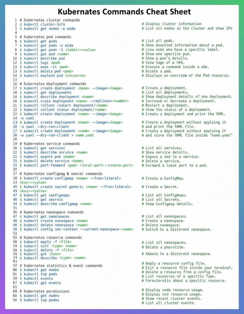 Krishnasagrawal's tweet image. Kubernates Commands Cheatsheet 📚📘

Save it now ✅️ 

#Kubernetes