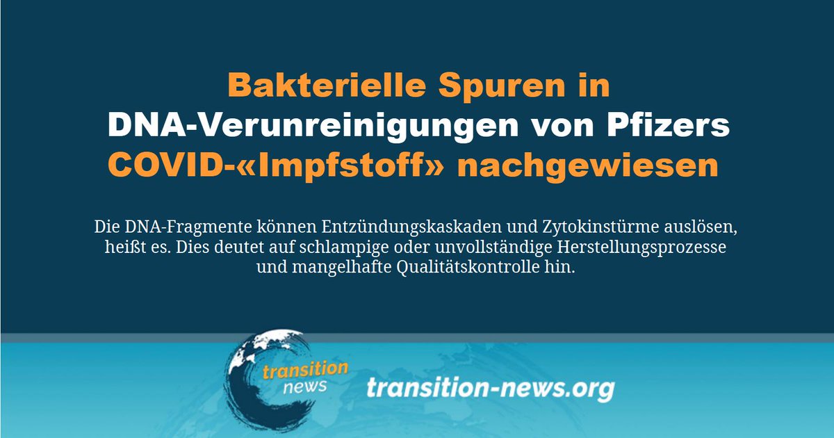 C_Transition2's tweet image. Verunreinigungen in Impfstoff
Weiterlesen ... (transition-news.org/bakterielle-fi…)
#transitionnews #Impfstoff #Verunreinigungen