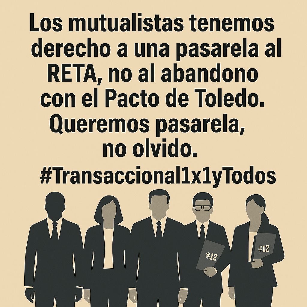 Buenos días, <a href="/cucagamarra/">Cuca Gamarra</a>. Pueden demostrar ya que están al servicio de 100.000 ciudadanos con #Transaccional1x1yTodosJ2: abogados y procuradores mutualistas alternativos hemos cumplido, cotizando lo exigido y pagando impuestos con los que se sostienen las pensiones de todos