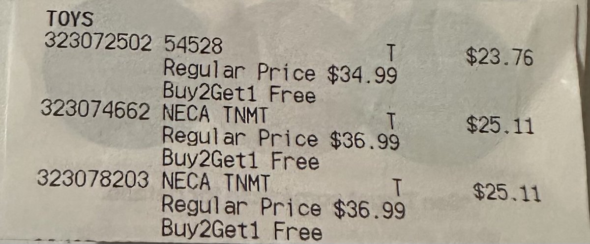 Head to Target! I just found out tonight! Buy two NECA figures and get the 3rd one for FREE!

1 location gave us a set for $0 and another reduced the price of each figure so that one was basically free!

Haven’t been able to buy anything for a while! So welcomed!