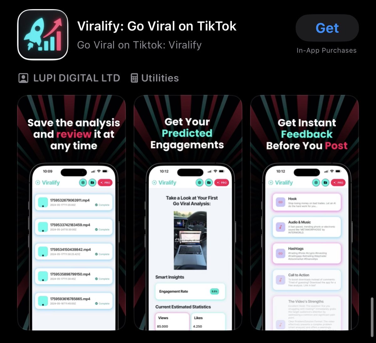arifgpt's tweet image. - tiktok renkleri kullanmış
- roket ve grafik var ikonu var
- demek ki viral olmak isteyenleri boostlayan bir şey
- aramaya tiktok boost yazıp biraz kaydırıyoruz

“hocam uygulama ne”nin bir sonraki bölümünde görüşmek üzere esen kalın 👋
