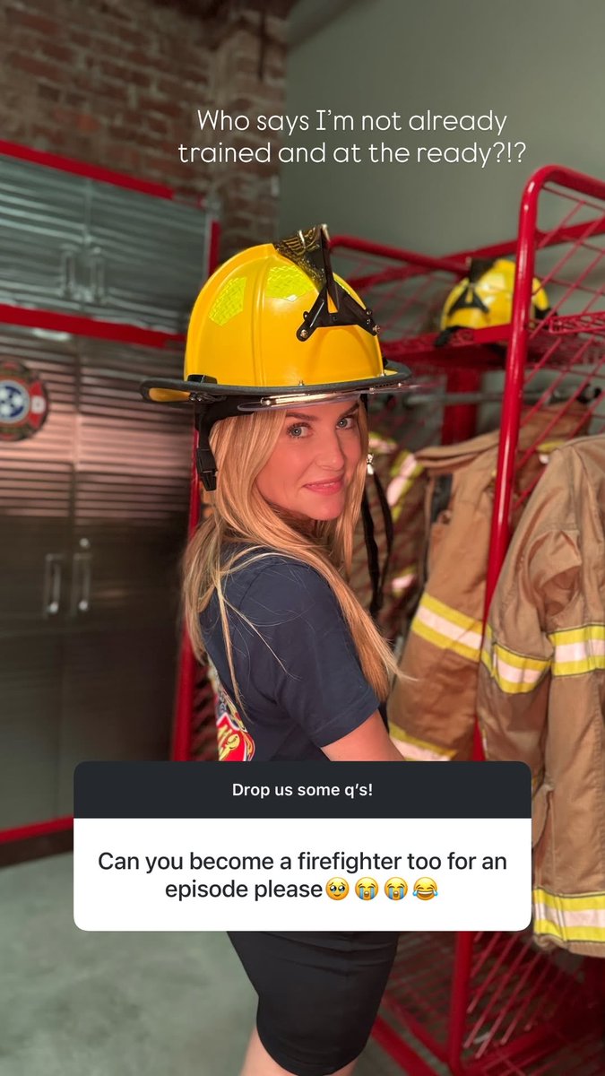 caapshaw's tweet image. she would be the hottest firefighter in the house