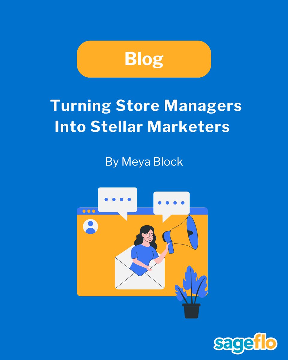 sageflo's tweet image. In this blog, Meya Block shares how Sageflo helps bring out the existing superpowers of your local team through distributed marketing.

Learn more: bit.ly/46VUJlP

#distributedmarketing #marketingsuperstars #Sageflo #localteams #customerconnection