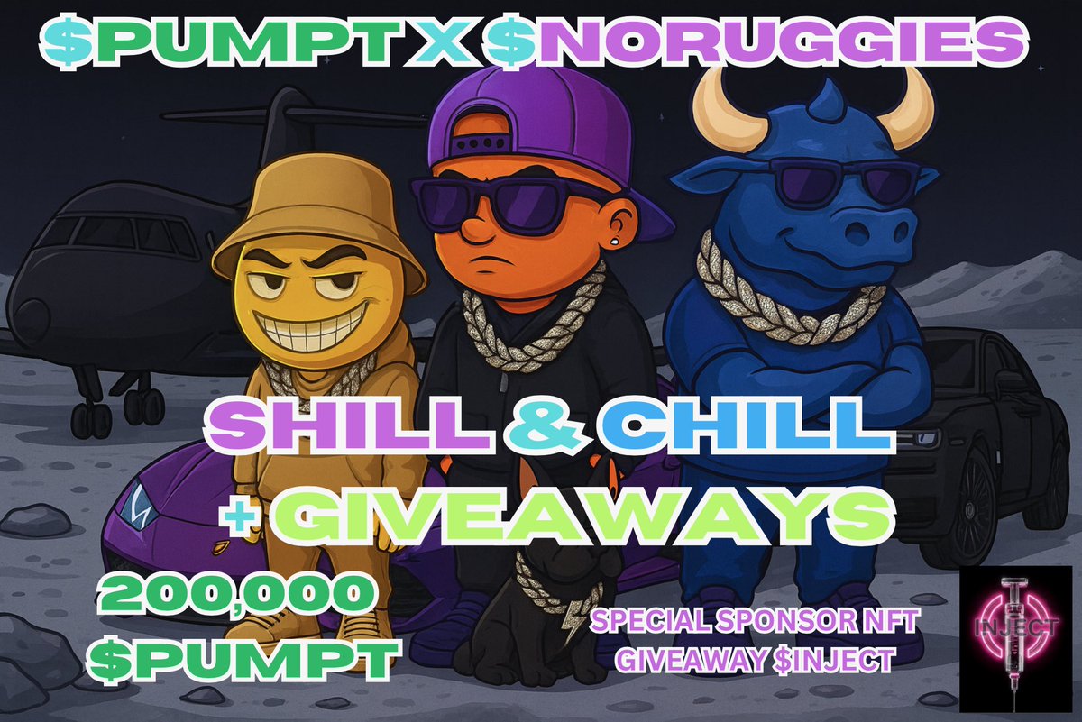manny_xxv's tweet photo. @noruggiescoin @MrPumpt @_Inject_Sol ALREADY FOLLOWED AND READY TO SHILL! 🚀💥 Reposted! 🔁 Commenting and going live with you! 👊 5:30 PM EST can't come soon enough! 💥 200,000 $PUMPT and exclusive NFT on the line? 🤑 I'm ALL IN! Let's make some noise!
#NORUGGIES #PUMPT #INJECT https://t.co/Gnkvaa8Hu7