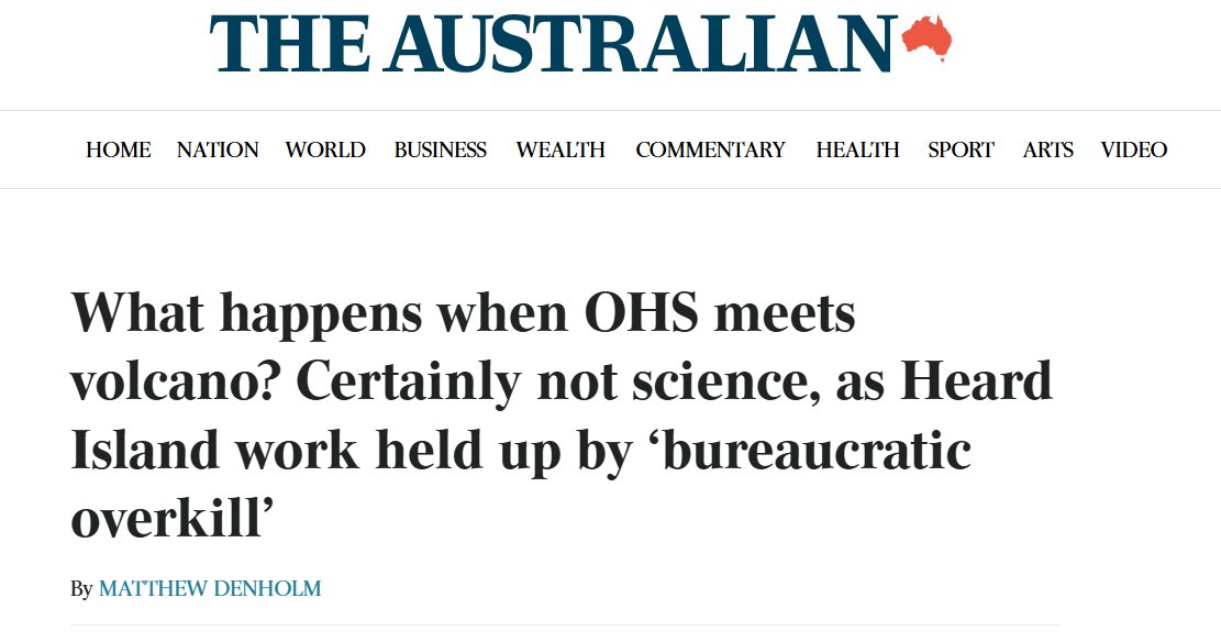 Heard Island Australian Antarctic Division science expedition disrupted by volcano fear theaustralian.com.au/nation/what-ha… via <a href="/australian/">The Australian</a> #Antarctica #HeardIsland #subAntarctic #AAD #science #volcanoes