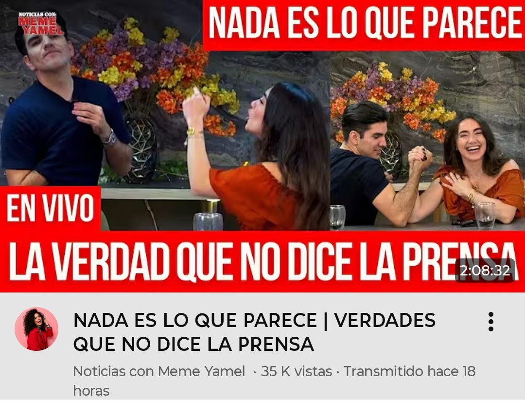 Pues una falta de respeto para su audiencia ni una disculpa...

Y ya salió que @memeyamelca le ayudo a su canal de podcast a <a href="/naattorres1/">Natalia Torres</a>...

Ha ha ha en fin, así que antes de ver sus "debates" piensen si están haciendo otro "experimento" poniendose de acuerdo...