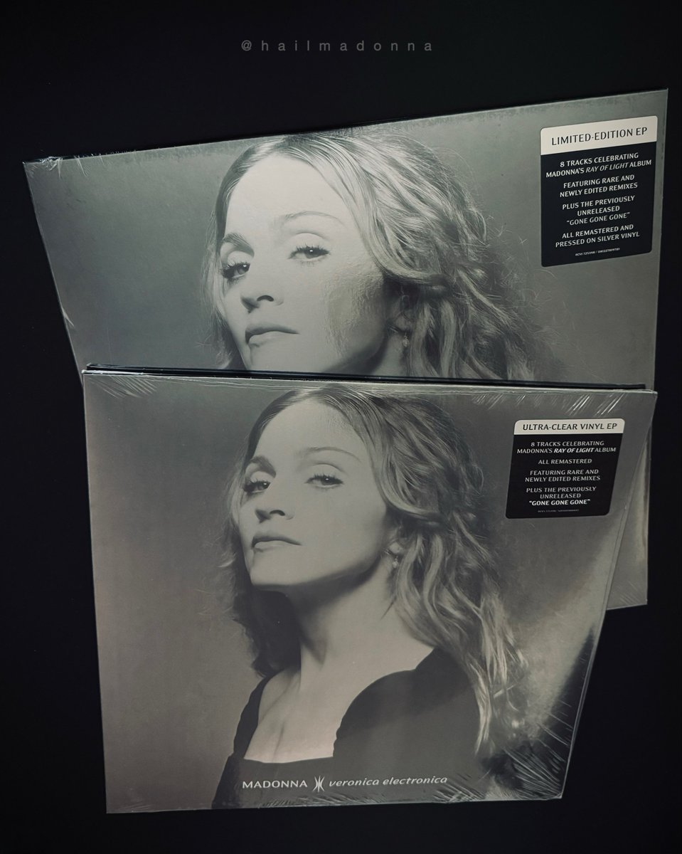 HailMadonna's tweet image. Limited Edition EP + Ultra Clear Vinyl EP ‘Veronica Electronica’ 💿💿