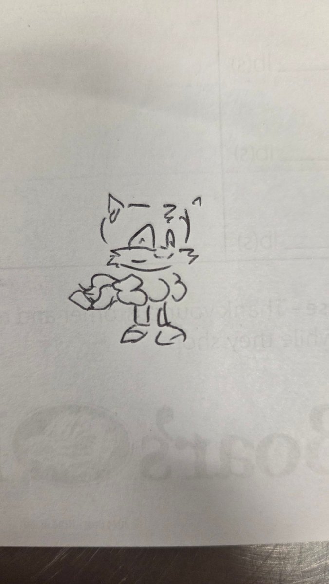 10 second doodle of #Tails. I actually added a body this time.