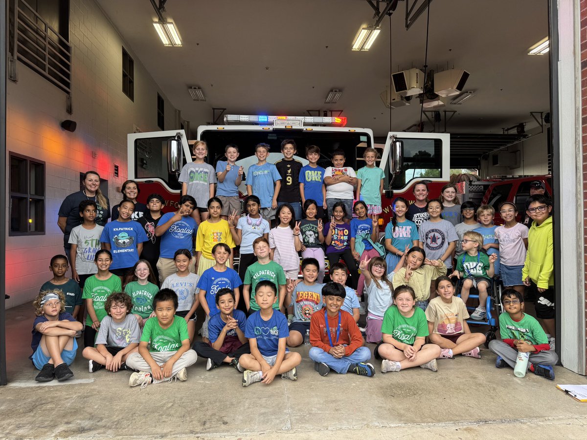 Our Student Council Representatives ventured down the street to our local community fire department today. 🚒

Proud of our student leaders &amp; grateful for our staff sponsors. 🐨💚💙

#OKEkoalas
@KatyISD