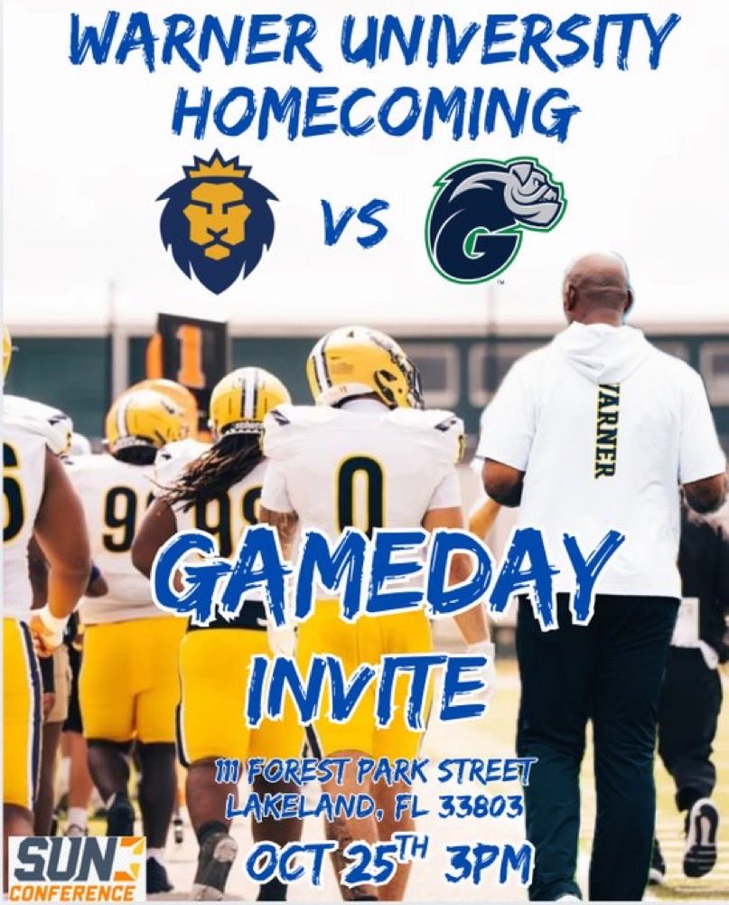 Thank you at <a href="/CoachJoeNieves/">Coach Joe Nieves</a> for the game day invite! Looking forward to experiencing Warner football! <a href="/MasterPatriots/">Master’s Academy Patriots</a> <a href="/EricKresser/">Eric Kresser</a>