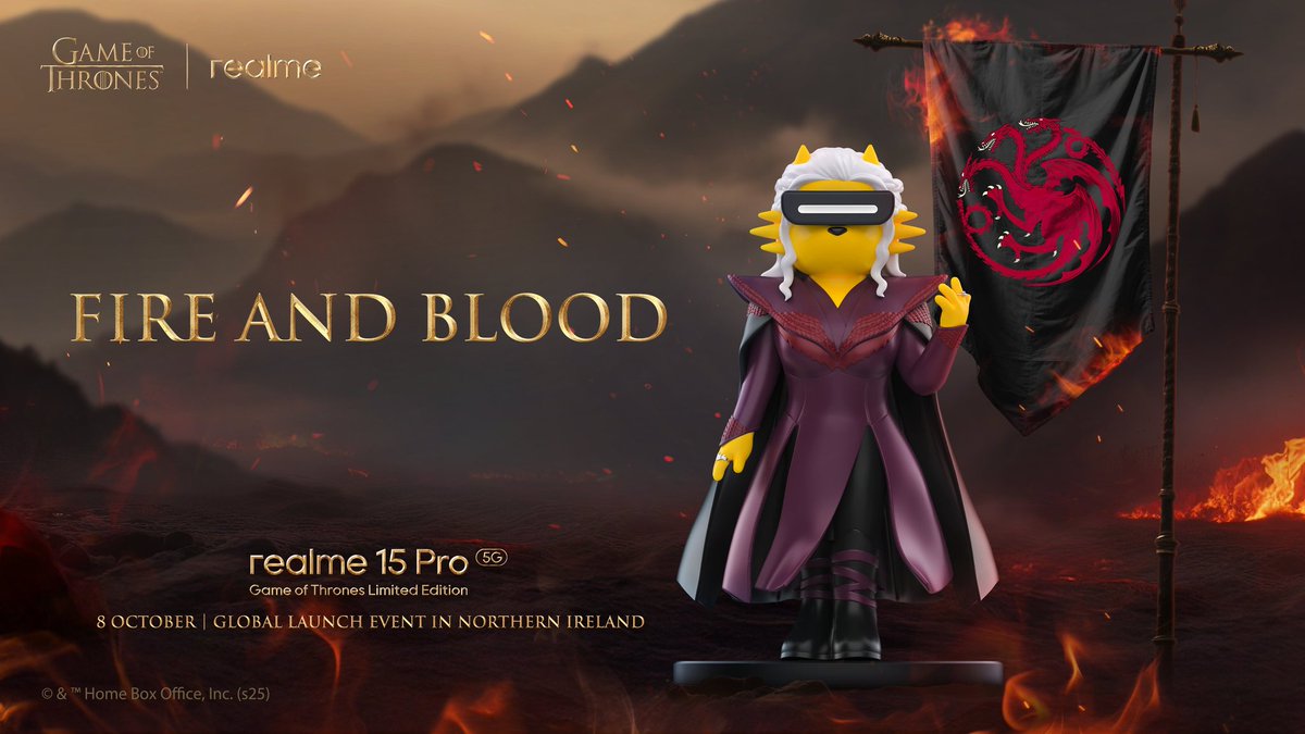 When dragons meet diyas, even the night bows in awe! 🔥🪔
Let the realmeows bring festive magic to every realm. ✨
 #OwnYourRealPower #GameofThronesPhone #realme15Pro