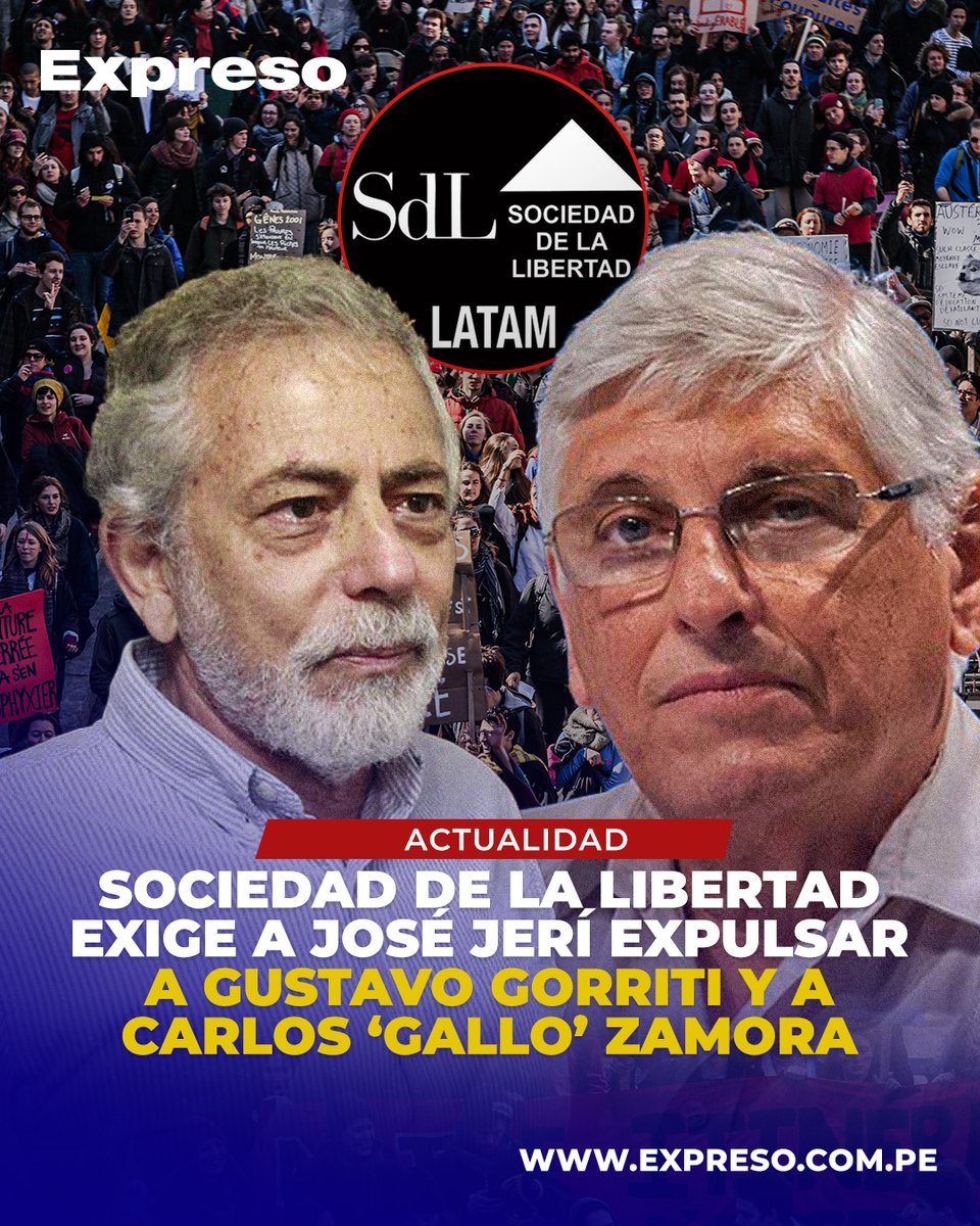📌 La Sociedad de la Libertad (SDL Latam) exigió al presidente José Jerí expulsar al periodista Gustavo Gorriti y al diplomático cubano Carlos “Gallo” Zamora, acusándolos de injerencia política y de buscar desestabilizar al país.

📸 Foto: Composición.

📲 Lee la nota completa