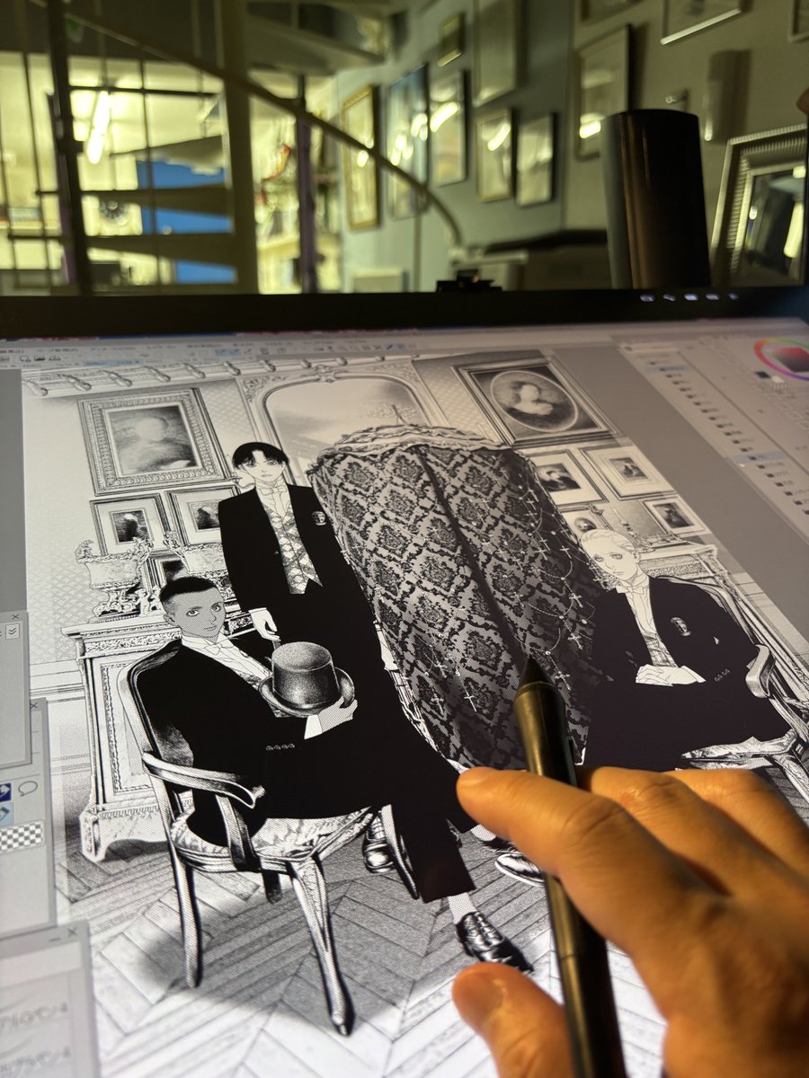 Drawing days 1
A commemorative photo of four people.
#DRCL #BramStoker #ShinichiSakamoto #坂本眞一
#Dracula