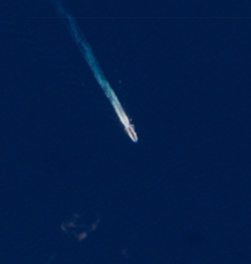 lobsterlarryliu's tweet image. Satellite via @esa captures USS Gerald R. Ford (CVN-78) In the Mediterranean #OSINT