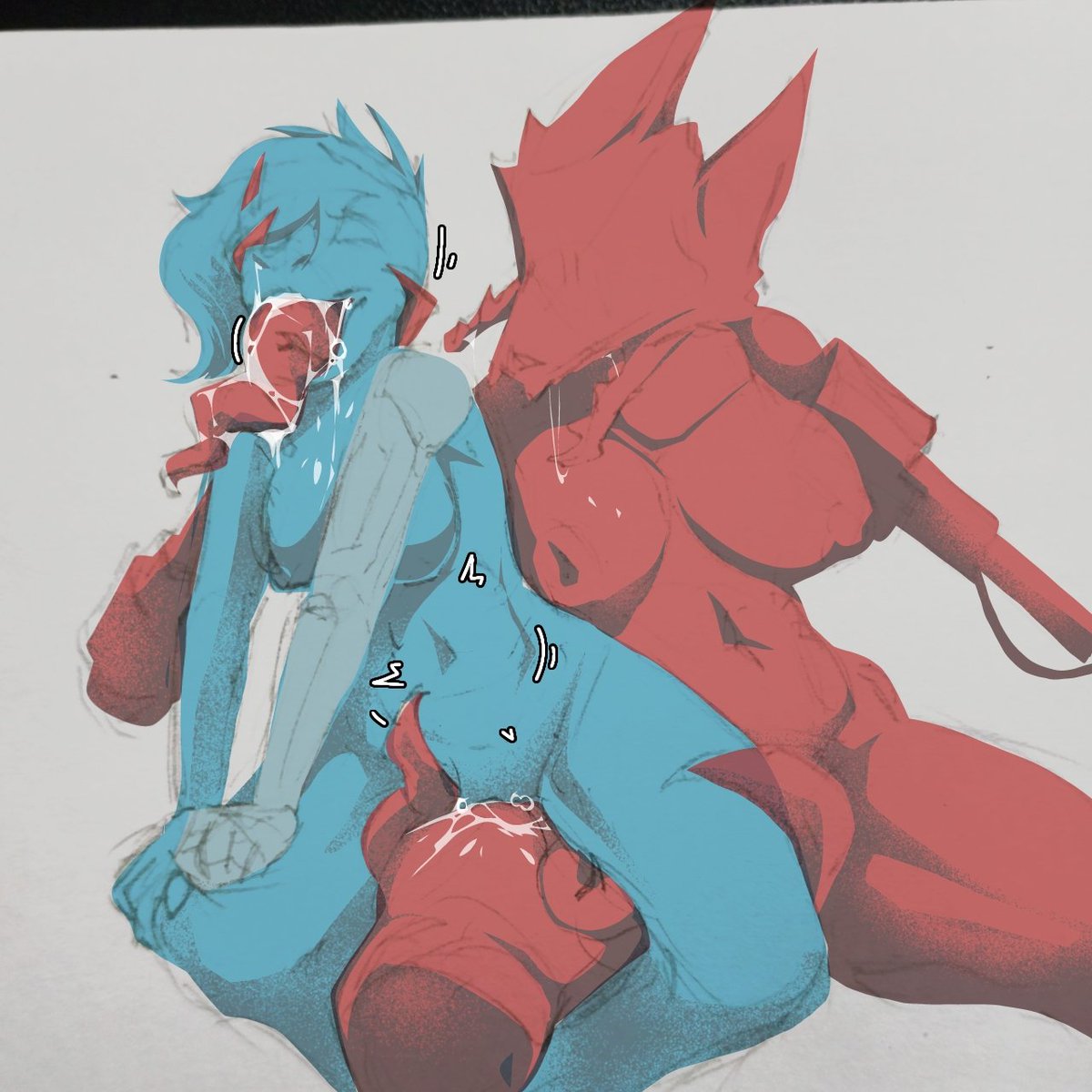UD0ntS33Me's tweet photo. K.Q. and Rena (slot 4/3)
 Character by @LizzyTheProto https://t.co/MiV3fNR4wv