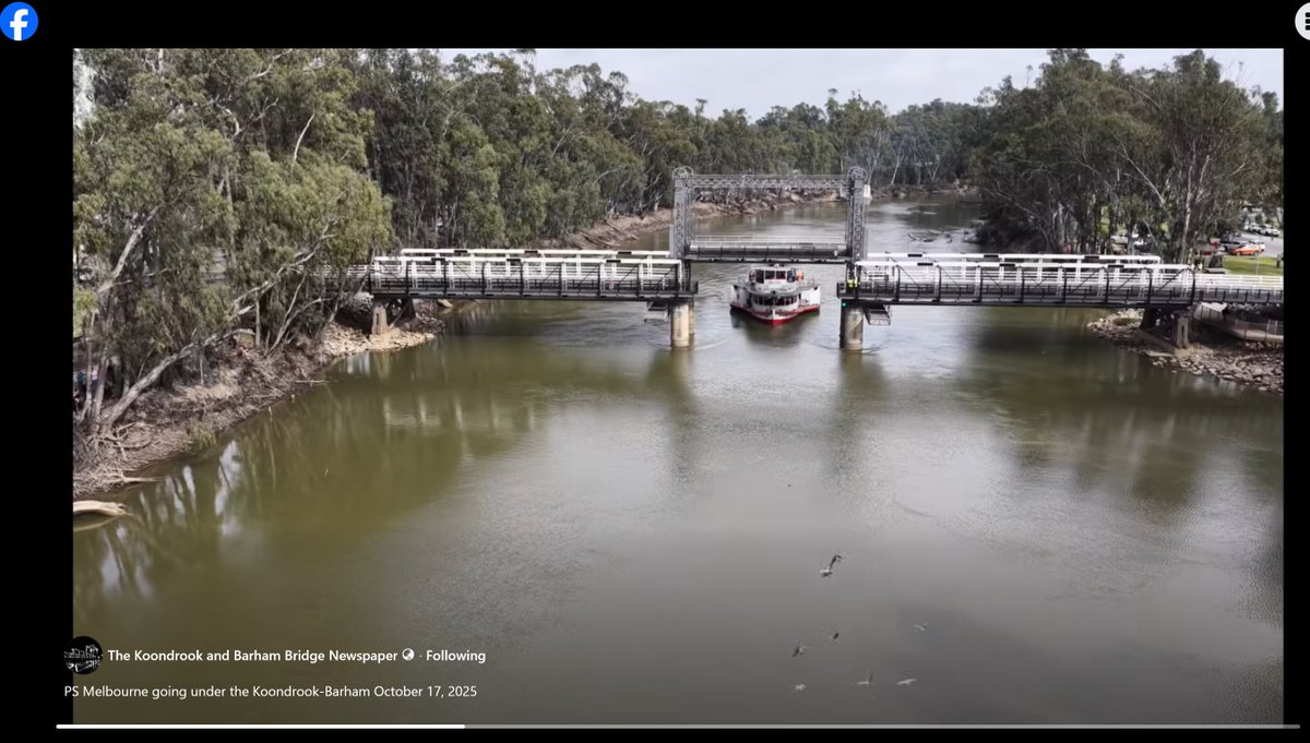 TonyL_Tchum's tweet photo. The PS Melbourne going under the Koondrook - Barham Bridge. Traveling to Echuca
From The Koondrook and Barham Bridge Newspaper.
#PSMelbourne
#KoondrookBarhamBridgeNewspaper
#Barham #Koondrook https://t.co/vBbe5ftRiv
