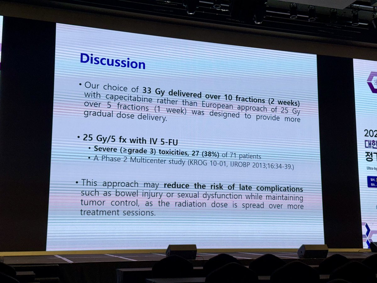 Tae Hoon Lee, MD, PhD (@lthoon0420) on Twitter photo Twoarc trial compared 50.4 Gy in 28 fxs vs. 33 Gy in 10 fxs in neoadjuvant CCRT for rectal cancer. This trial is recently published in <a href="/AnnalsofSurgery/">Annals of Surgery</a> #RectalCancer Twoarc trial compared 50.4 Gy in 28 fxs vs. 33 Gy in 10 fxs in neoadjuvant CCRT for rectal cancer. This trial is recently published in <a href="/AnnalsofSurgery/">Annals of Surgery</a> #RectalCancer