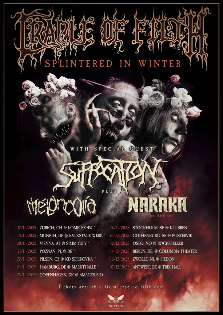 touring europe with <a href="/CradleofFilth/">Cradle of Filth</a> and <a href="/suffocation/">Suffocation</a> next month

link in bio